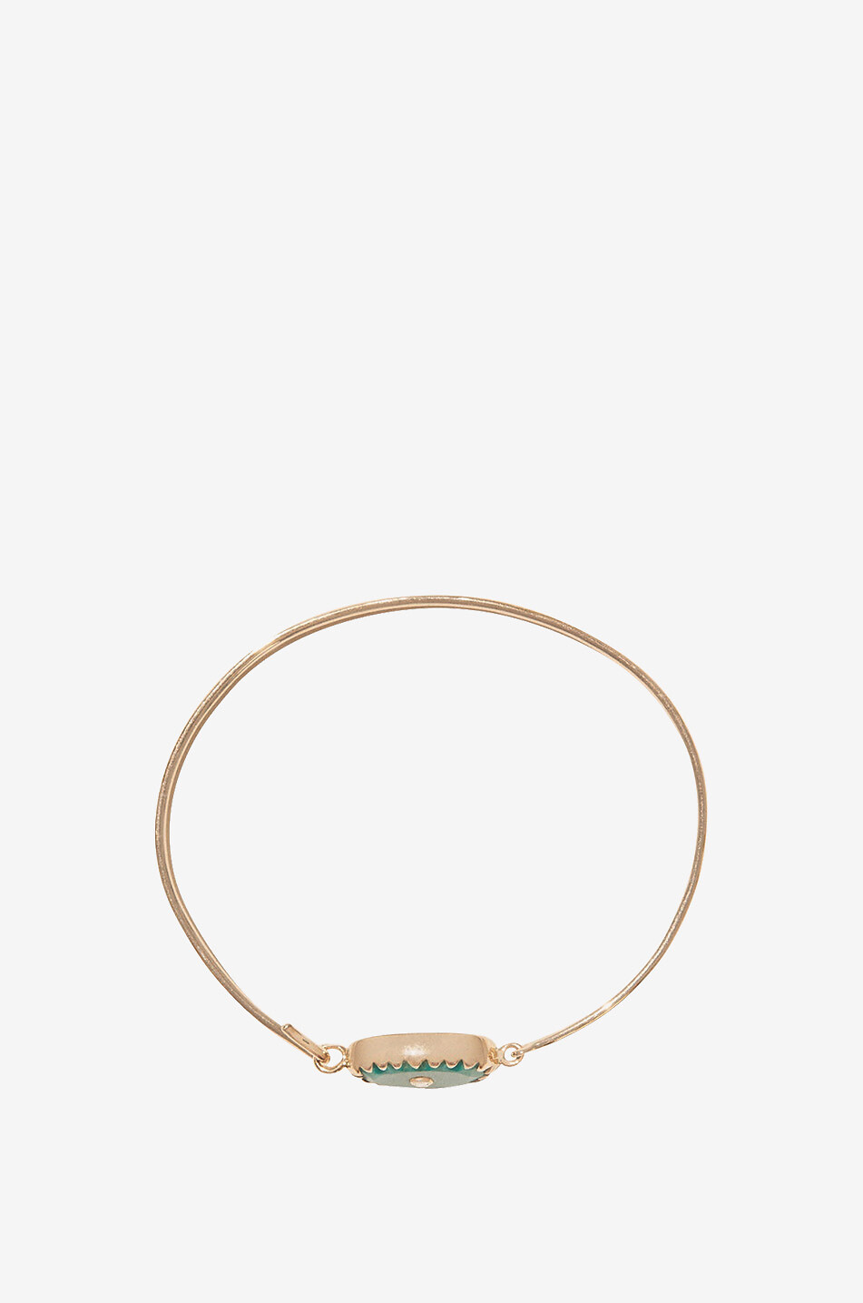 Orso yellow gold bangle with turquoise and diamond