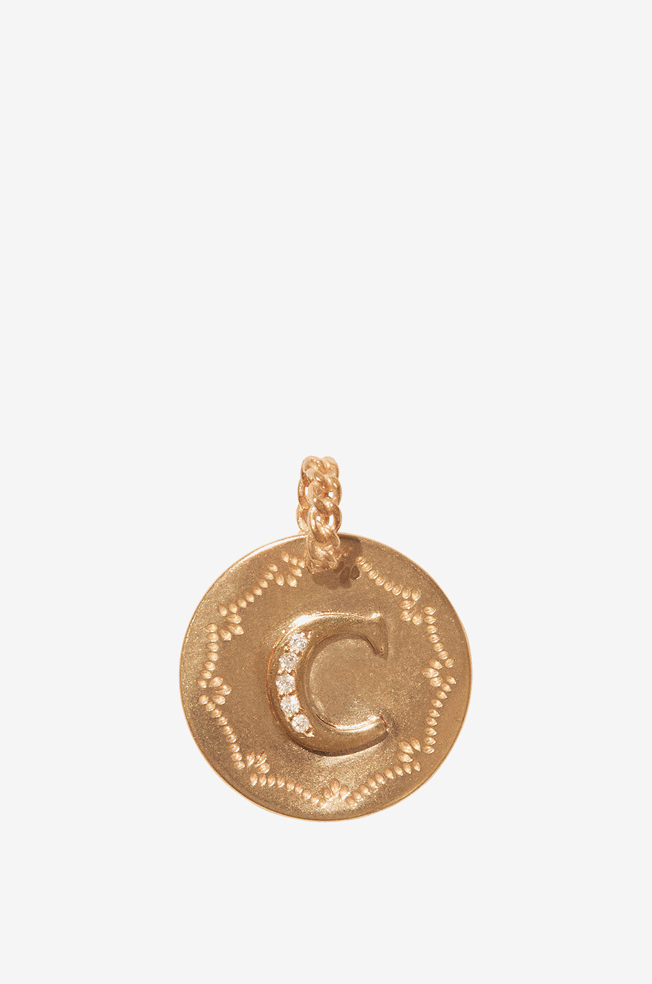 PASCALE MONVOISIN Pendentif en or jaune et diamants Alphabet - C Femme DORE 1