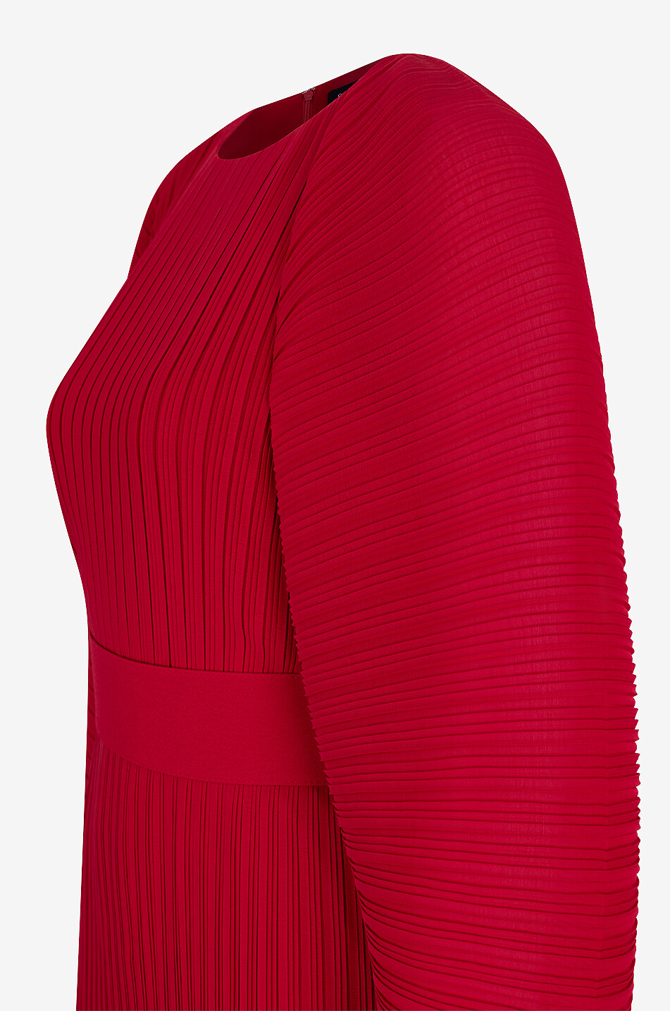 SOLACE LONDON Plissiertes Maxikleid The Mirabelle Damen DUNKELROT 3