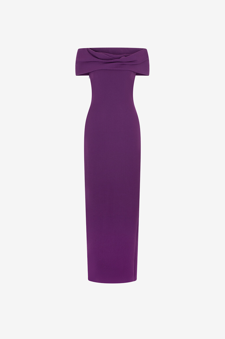 SOLACE LONDON The Eva off-shoulder maxi dress Women DARK PURPLE 1
