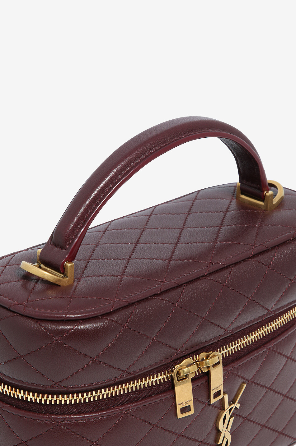 SAINT LAURENT PARIS Gaby Vanity quilted nappa leather mini shoulder bag Women DARK RED 3