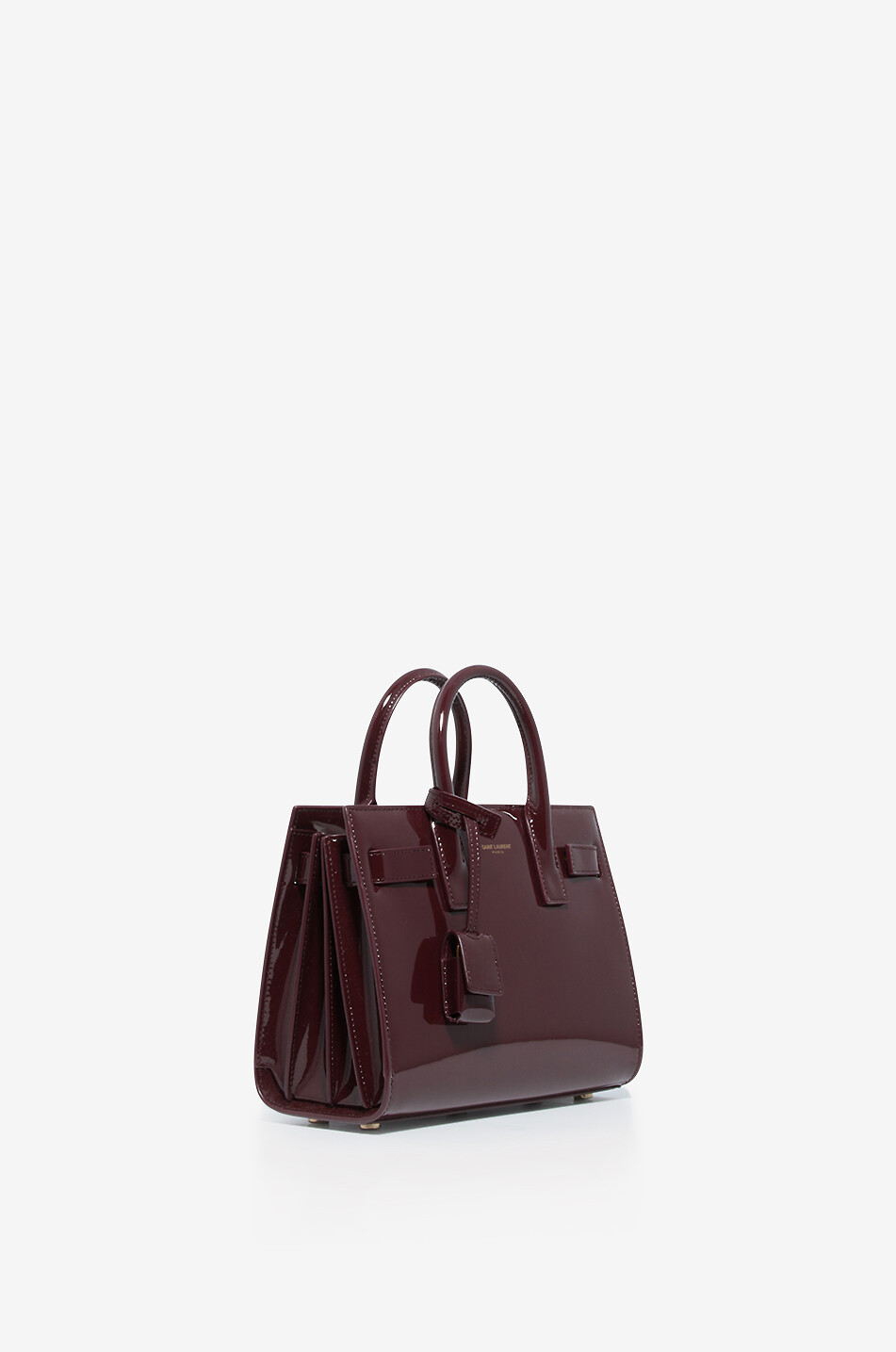 SAINT LAURENT PARIS Handtasche aus Lackleder Sac De Jour Nano Damen DUNKELROT 2