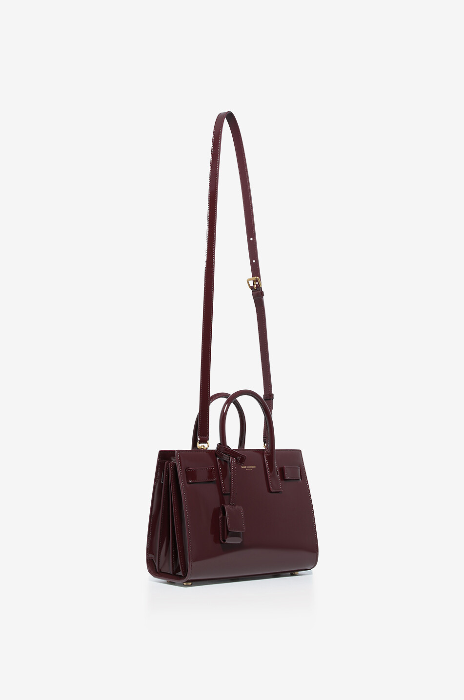 SAINT LAURENT PARIS Handtasche aus Lackleder Sac De Jour Nano Damen DUNKELROT 5