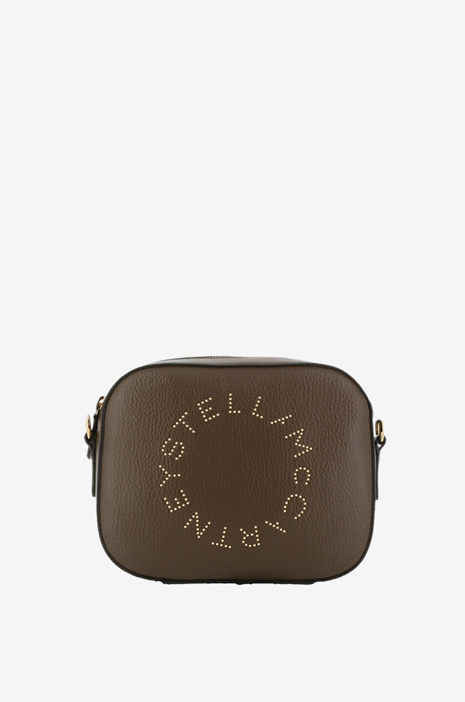 Nietenbesetzte Umhängetasche aus genarbtem Kunstleder Stella Logo Mini Camera