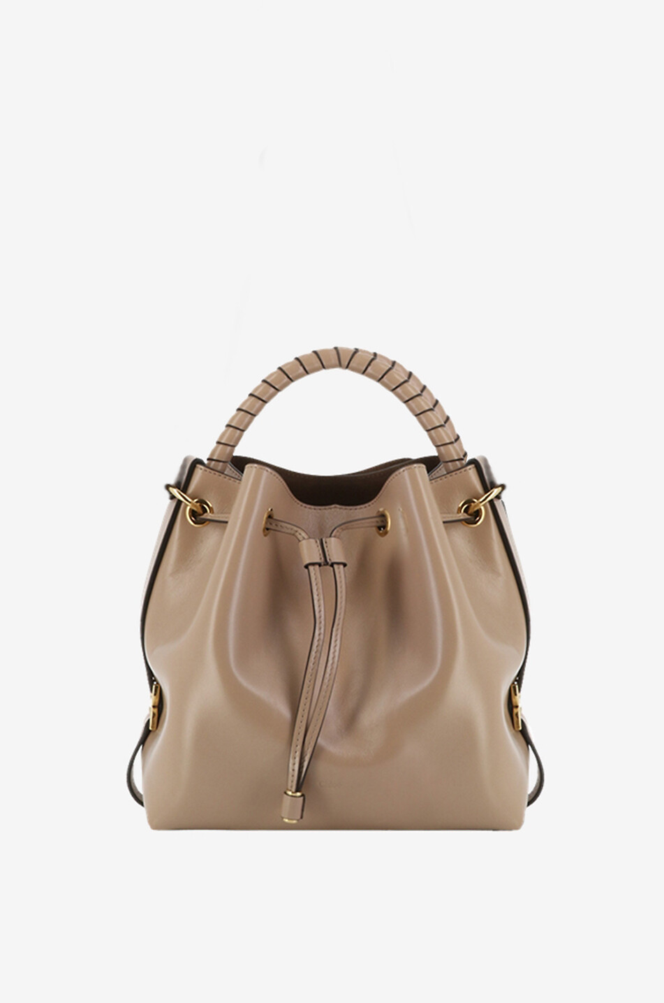 Sac seau en cuir lisse brillant Marcie