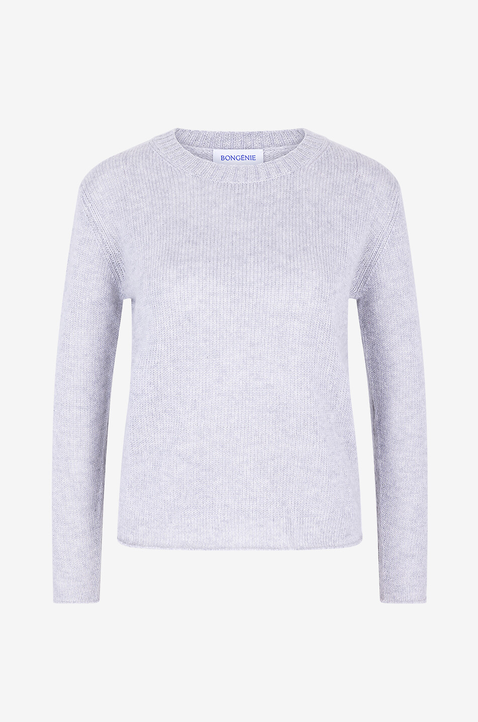 BONGENIE Gerippter Pullover mit Rundhalsausschnitt aus Kaschmir Damen GRAU 1