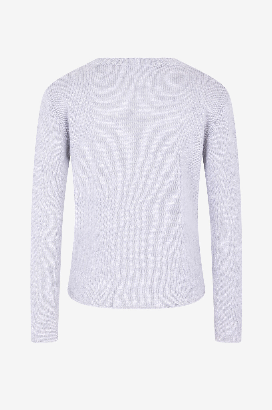 BONGENIE Gerippter Pullover mit Rundhalsausschnitt aus Kaschmir Damen GRAU 2