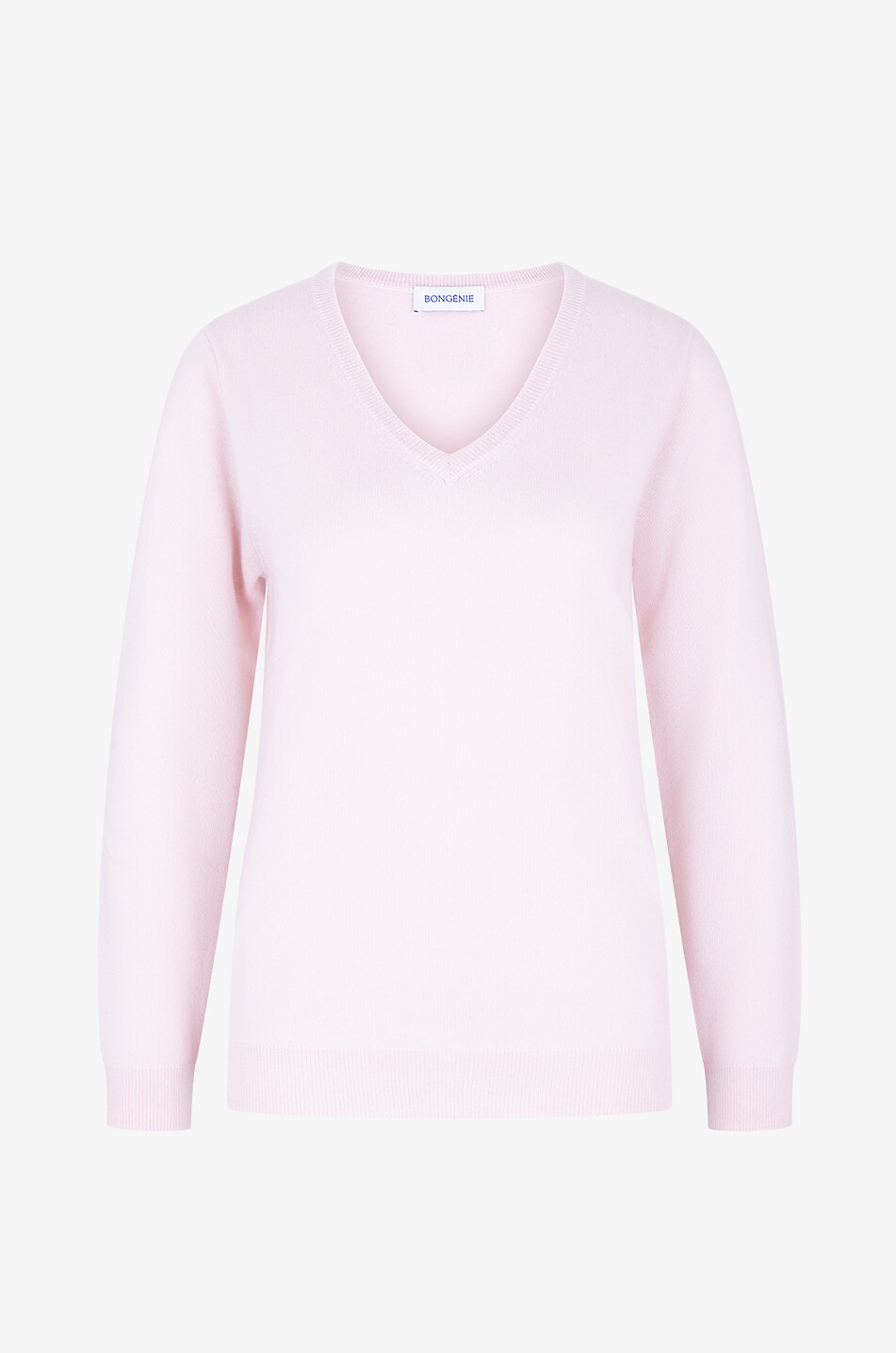 BONGÉNIE Pull fin en cachemire à col V Femme ROSE 1