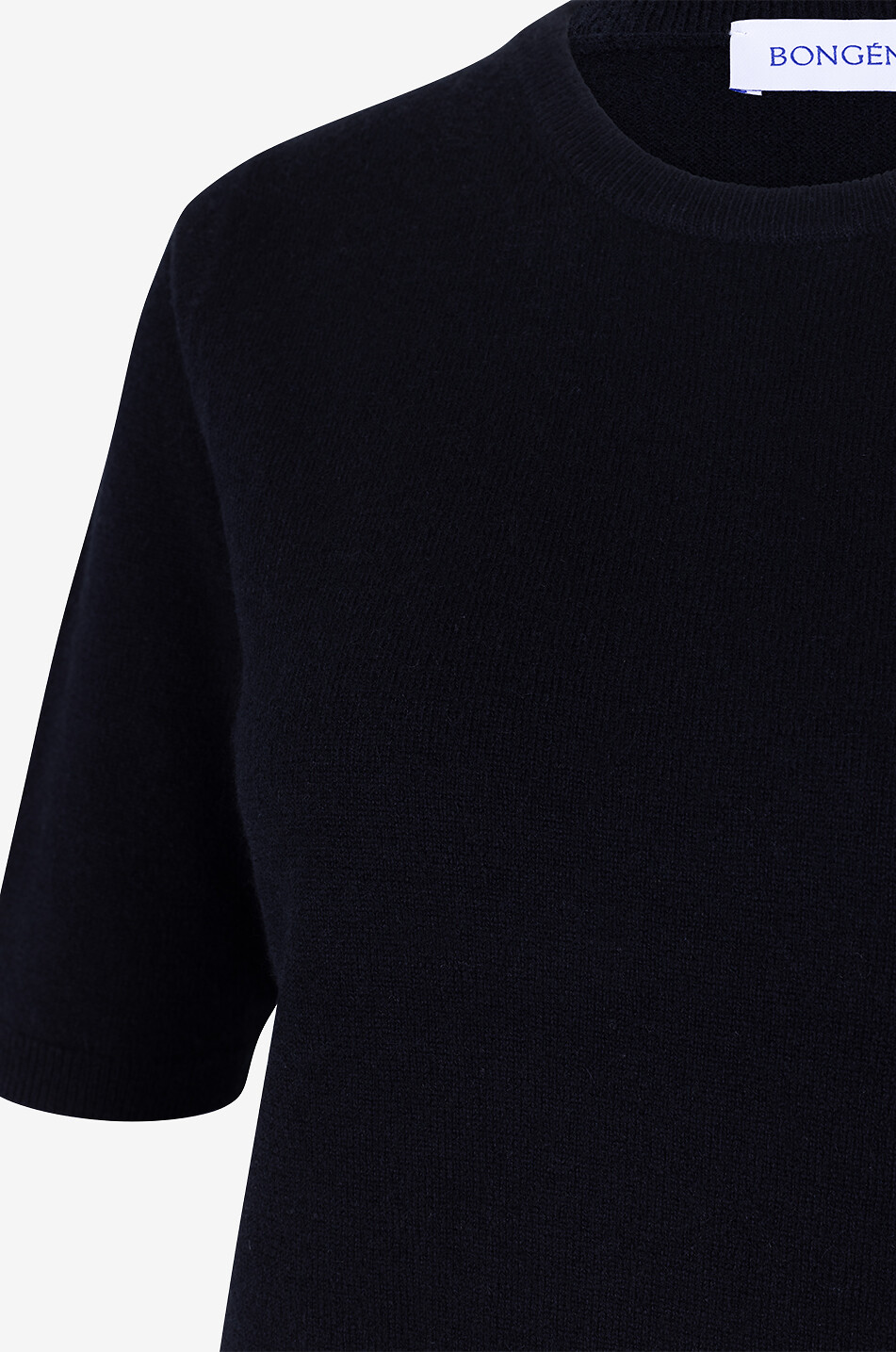 BONGENIE Short-sleeved crewneck cashmere jumper Women BLACK 3