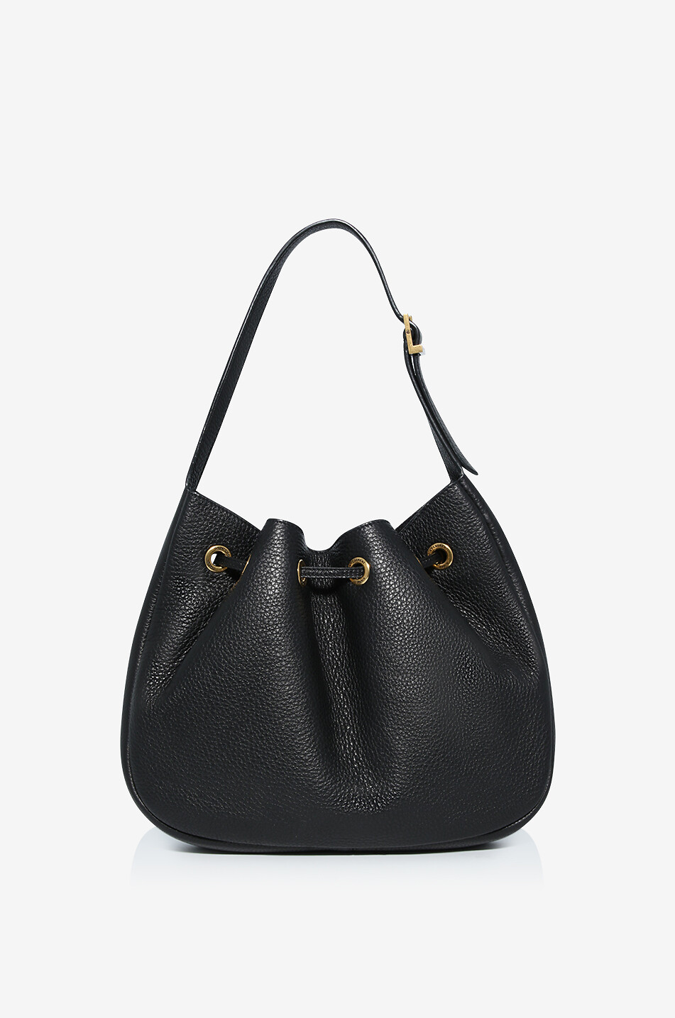 SAINT LAURENT PARIS Hobotasche aus genarbtem Hirschleder Paris VII Small Damen SCHWARZ 3