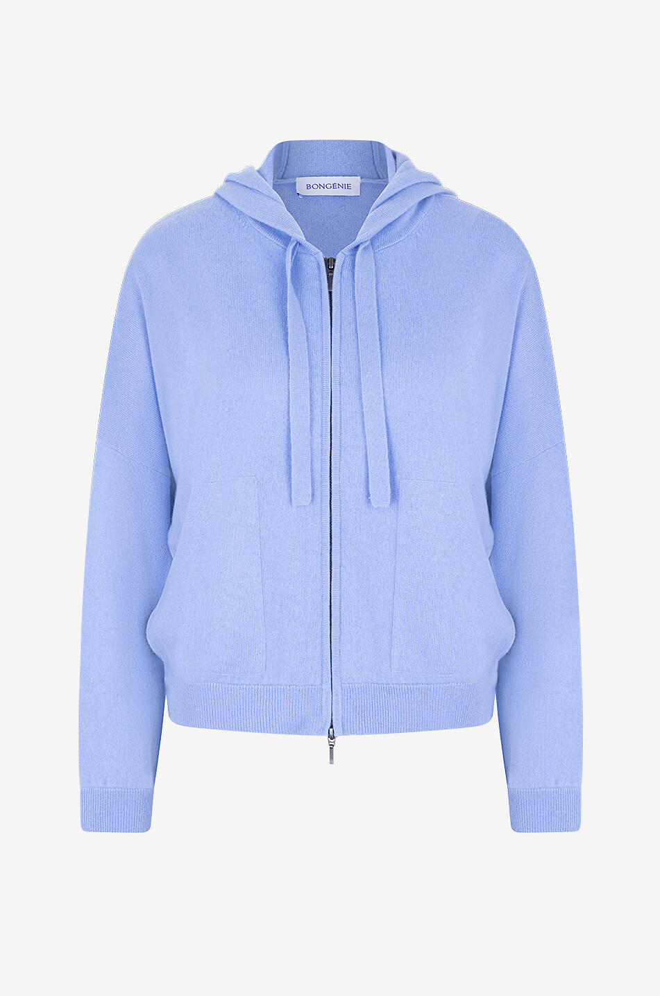 Cardigan zippé à capuche en cachemire