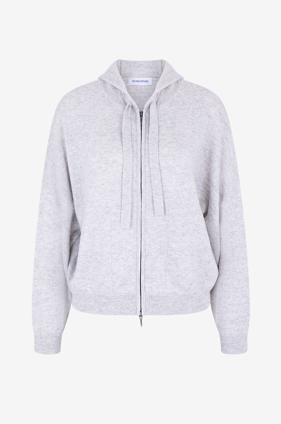 Cardigan zippé à capuche en cachemire