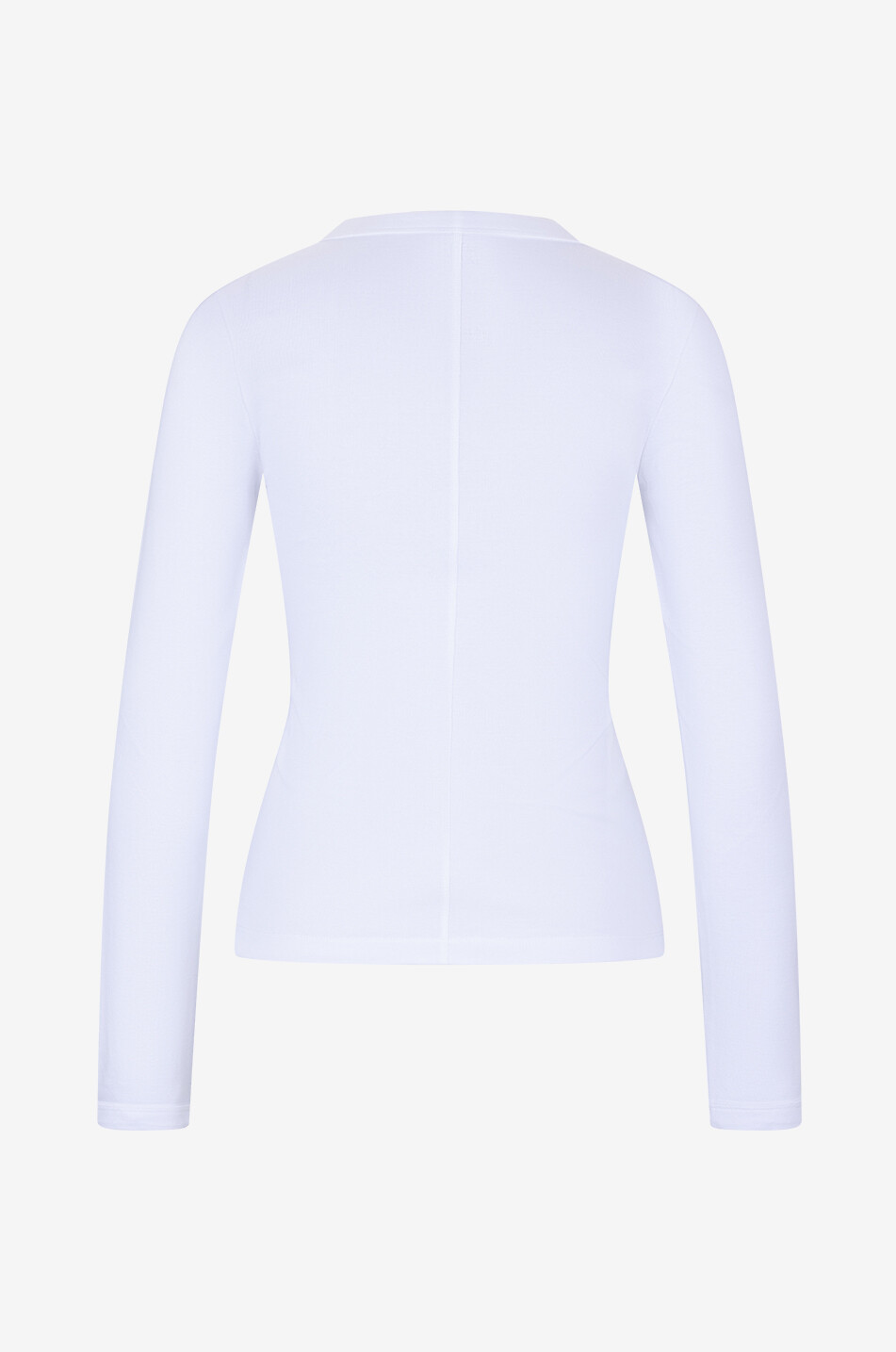 FLORE FLORE T-shirt à manches longues et col V en coton biologique Jill Tee Femme BLANC 2