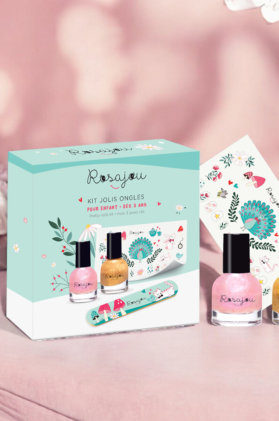 ROSAJOU Coffret vernis à ongles fille Jolis Ongles Magic x Chéri Unisexe BLEU CLAIR 3