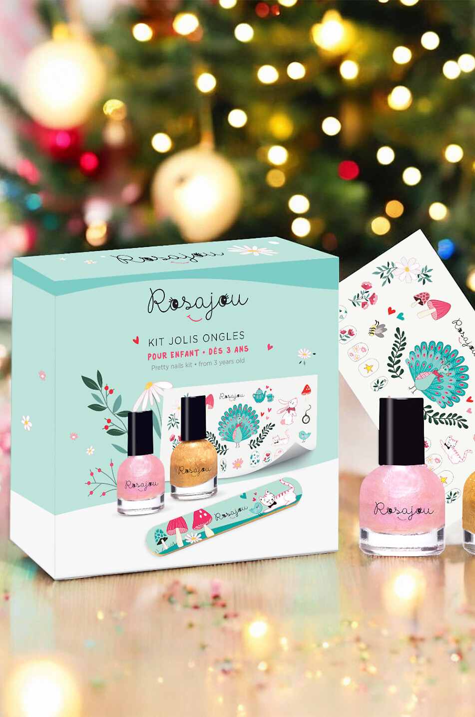 ROSAJOU Coffret vernis à ongles fille Jolis Ongles Magic x Chéri Unisexe BLEU CLAIR 4