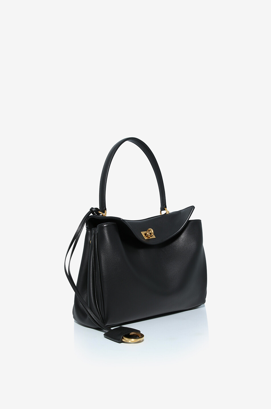 BALENCIAGA Sac à main en cuir nappa Rodeo Small Femme NOIR 2