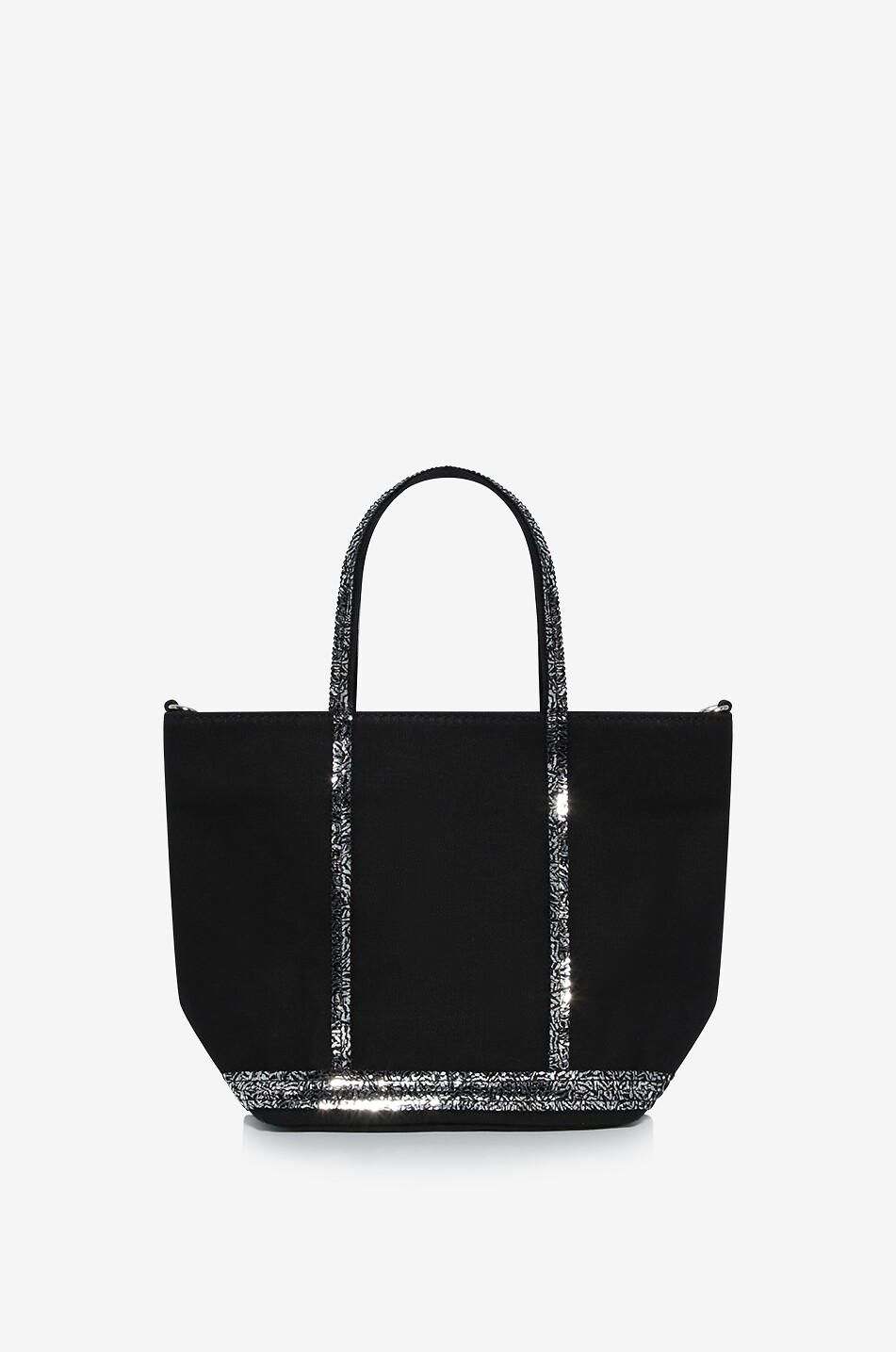 VANESSA BRUNO Sac en toile et sequins Cabas S Femme NOIR 3