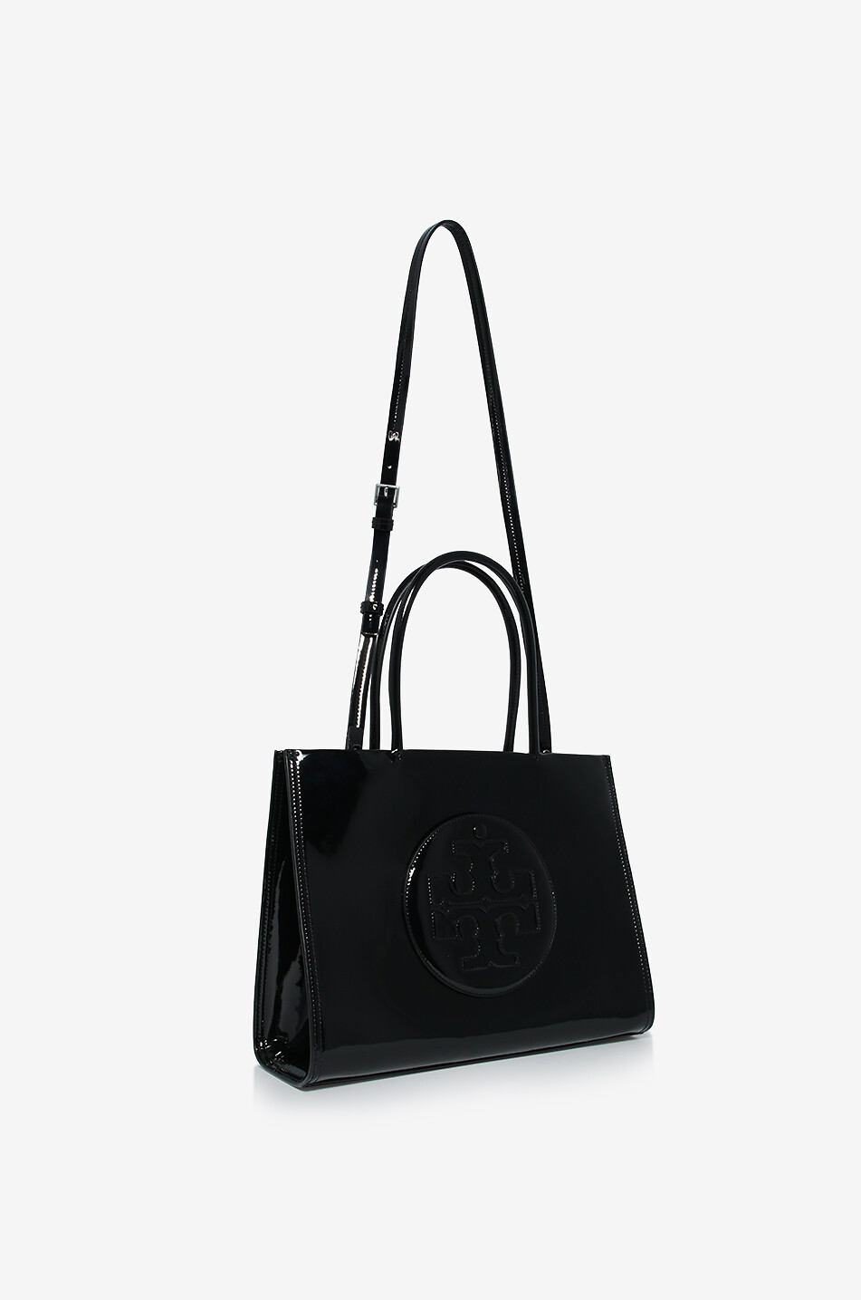 TORY BURCH offers Ella Mini Nylon Shoulder Tote BLACK Patent