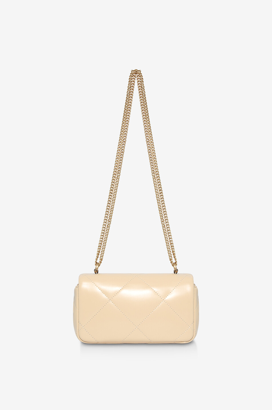 TORY BURCH Kira Mini glossy quilted leather shoulder bag Women EGGSHELL 3