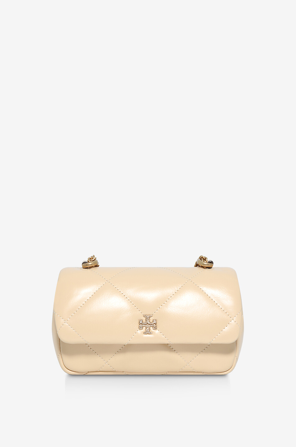 Kira Mini glossy quilted leather shoulder bag