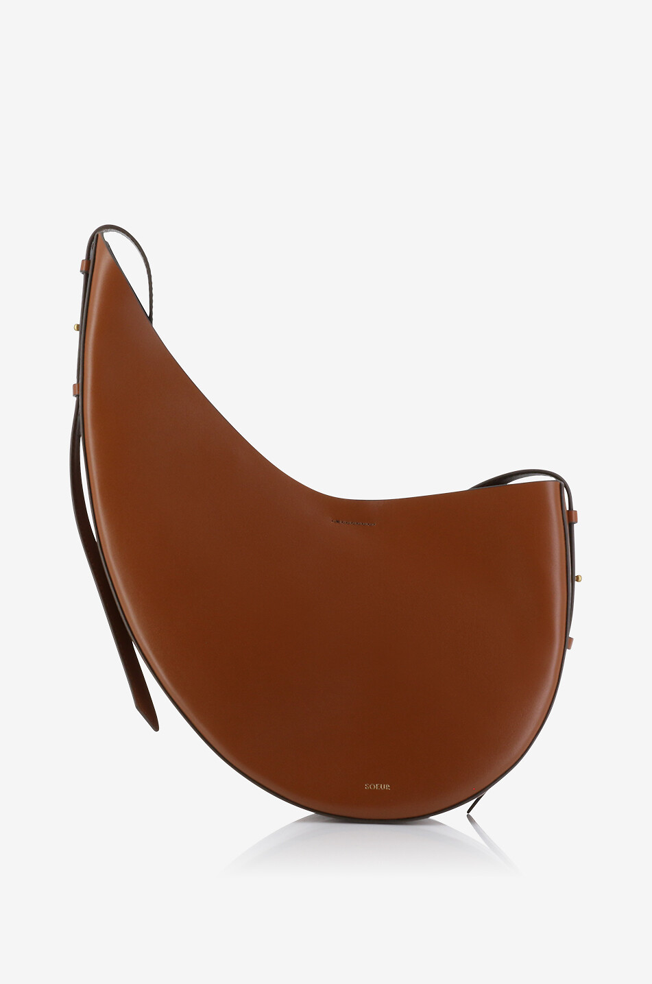 Winona asymmetric leather shoulder bag