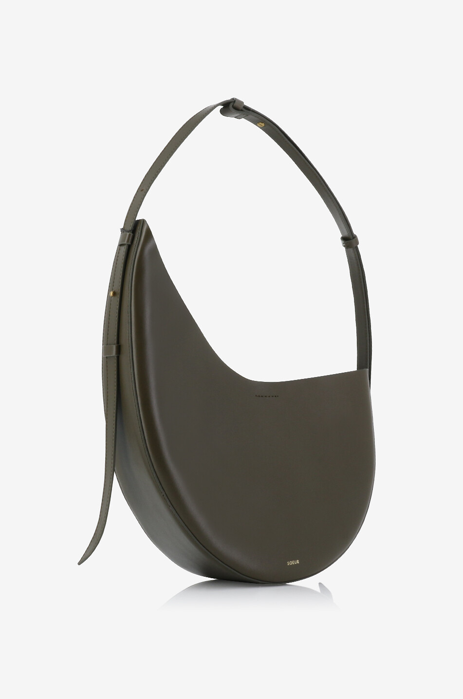 SOEUR Asymmetrische Schultertasche aus Leder Winona Damen KHAKI 2