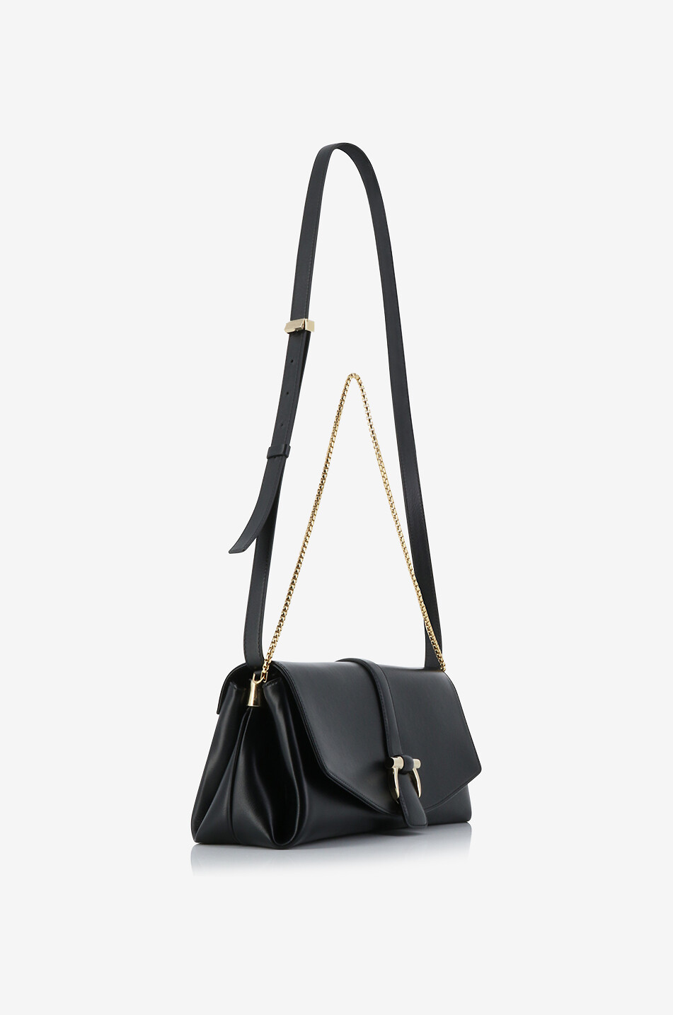 SALVATORE FERRAGAMO Medium Gancini adorned smooth leather shoulder bag Women BLACK 5