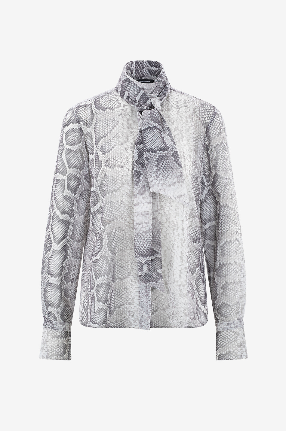 BARBARA BUI Blouse à manches longues à lavallière imprimée python Femme MULTICOLORE 1