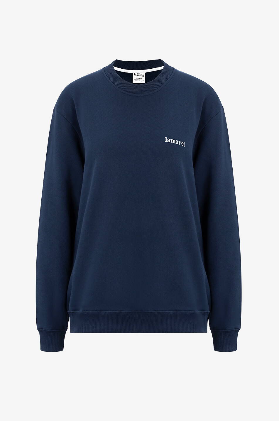 V-Neck organic cotton sweatshirt - LAMAREL - DARK GREEN - Bongénie