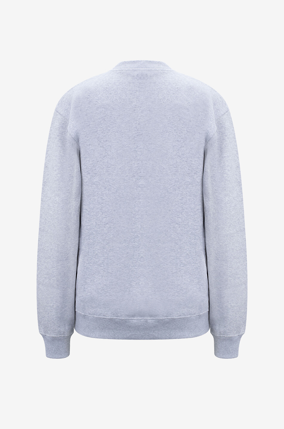 LAMAREL Sweat-shirt à col rond en coton bio brodé logo Femme GRIS CLAIR 2