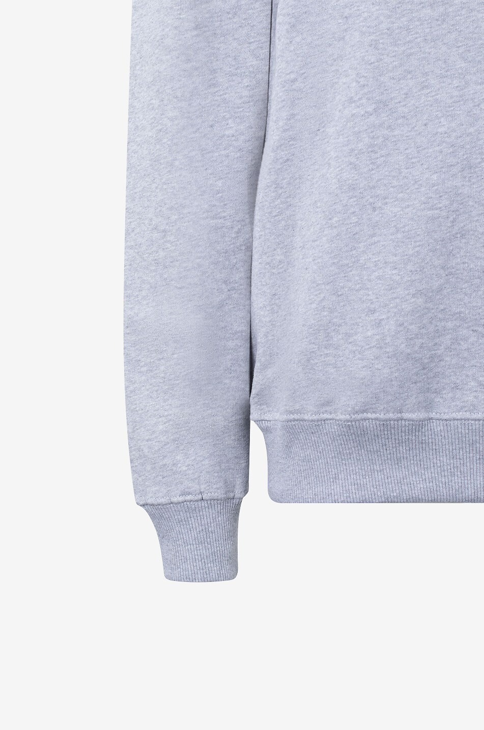 LAMAREL Sweat-shirt à col rond en coton bio brodé logo Femme GRIS CLAIR 3