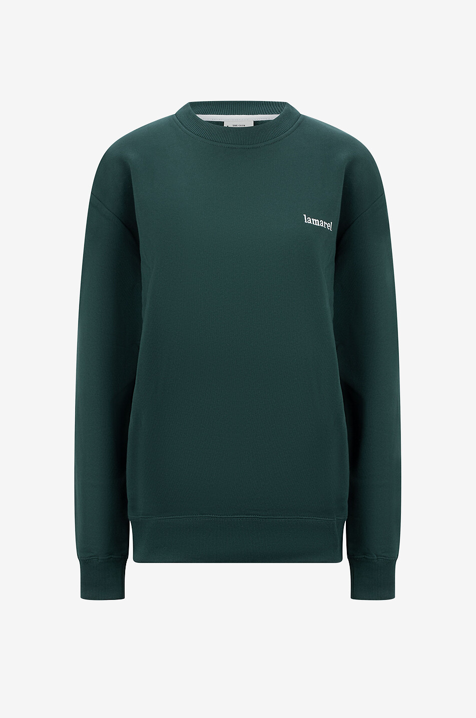 Sweat-shirt à col rond en coton bio brodé logo