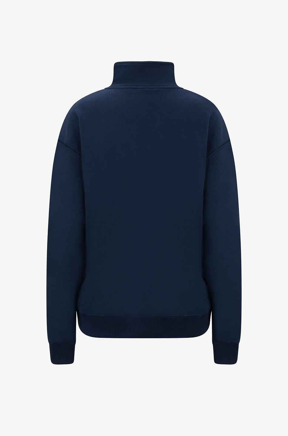 LAMAREL V-Neck organic cotton sweatshirt Women DARK BLUE 2