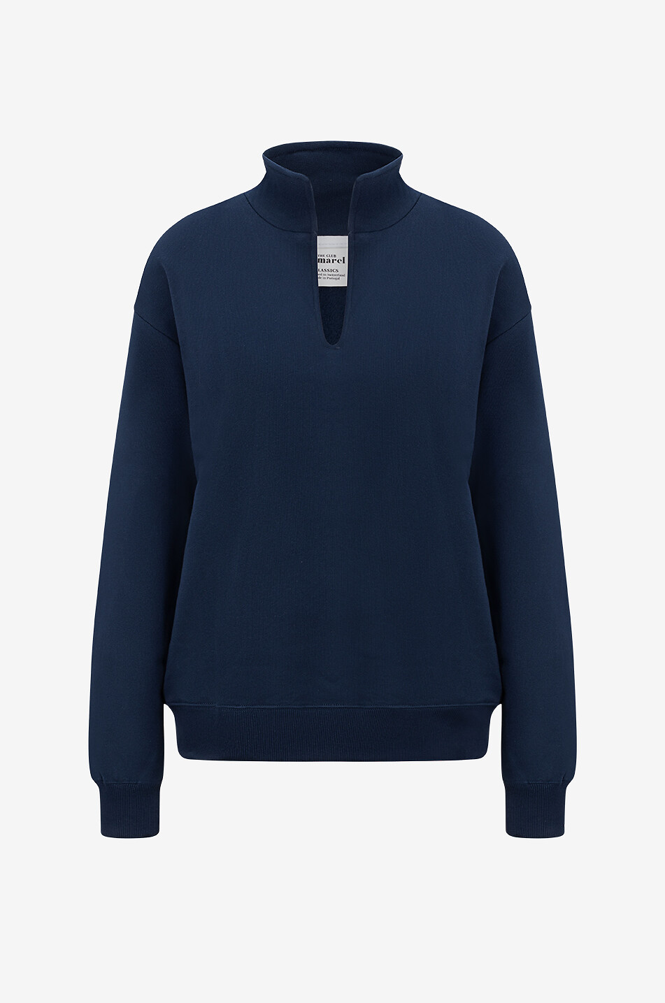 V-Neck organic cotton sweatshirt