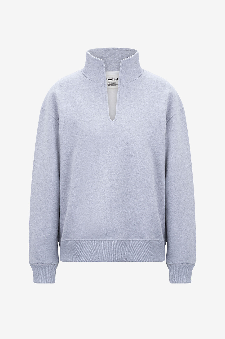 V-Neck organic cotton sweatshirt