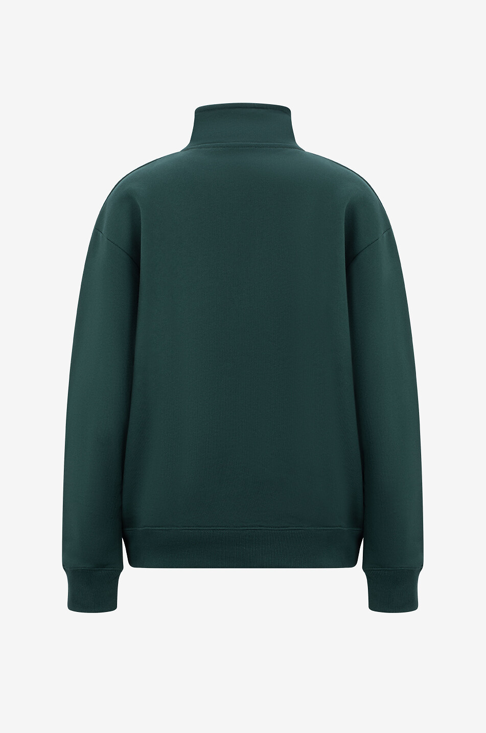 LAMAREL V-Neck organic cotton sweatshirt Women DARK GREEN 2