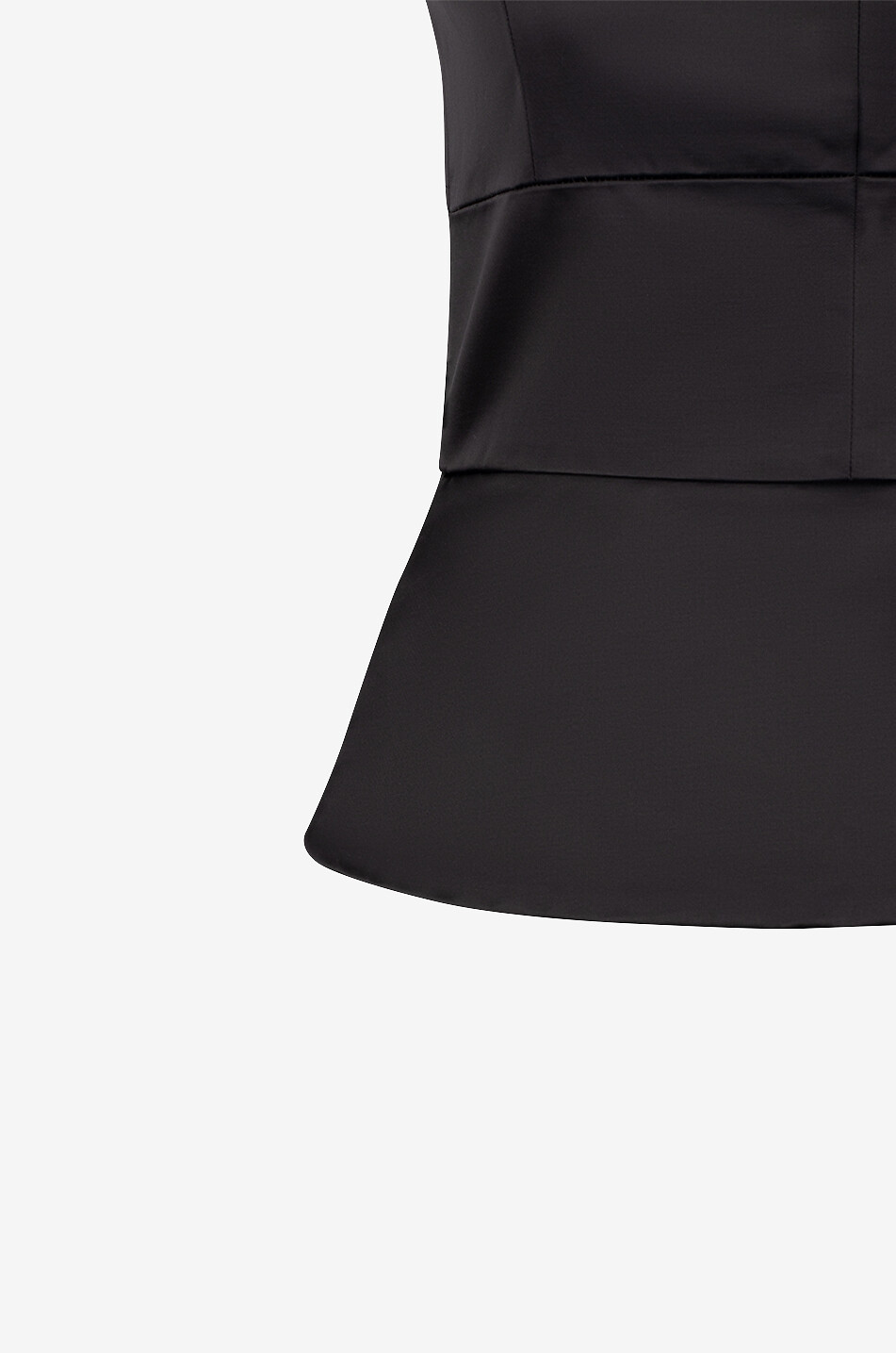 LIBEROWE Débardeur en satin duchesse Bodice Top Femme NOIR 3