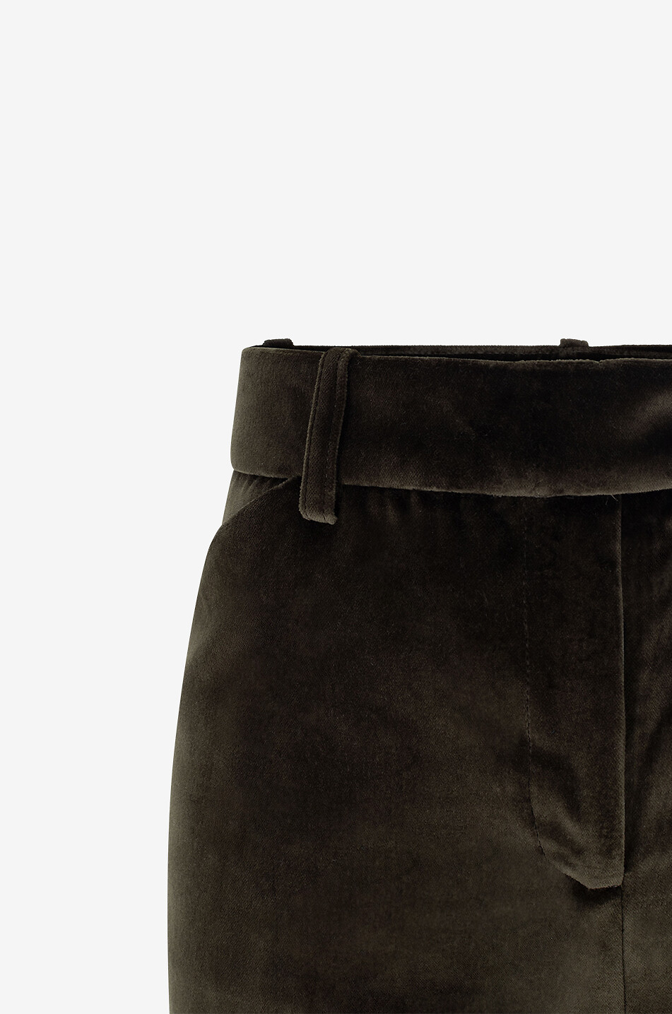 BARBARA BUI Pantalon évasé en coton Femme VERT FONCÉ 3