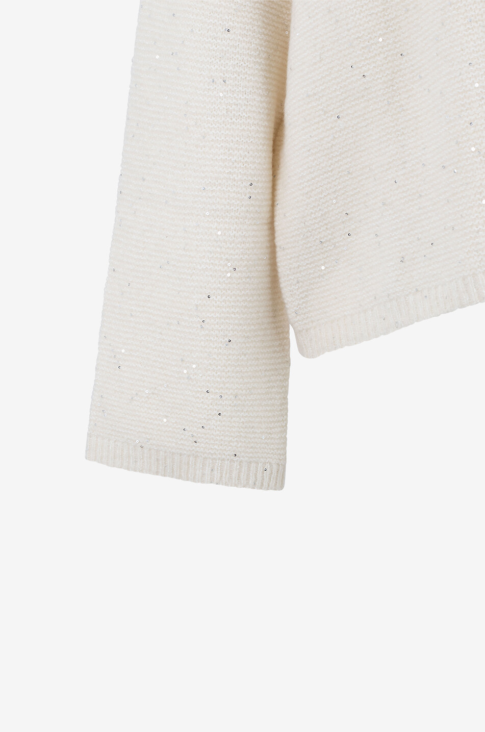 Weiter Kaschmirpullover mit Trichterkragen und Pailletten Sorcha