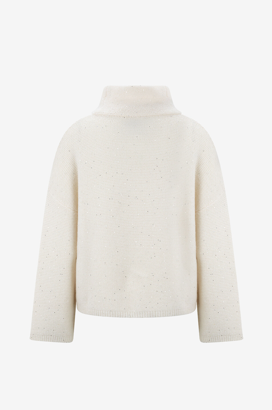 Weiter Kaschmirpullover mit Trichterkragen und Pailletten Sorcha