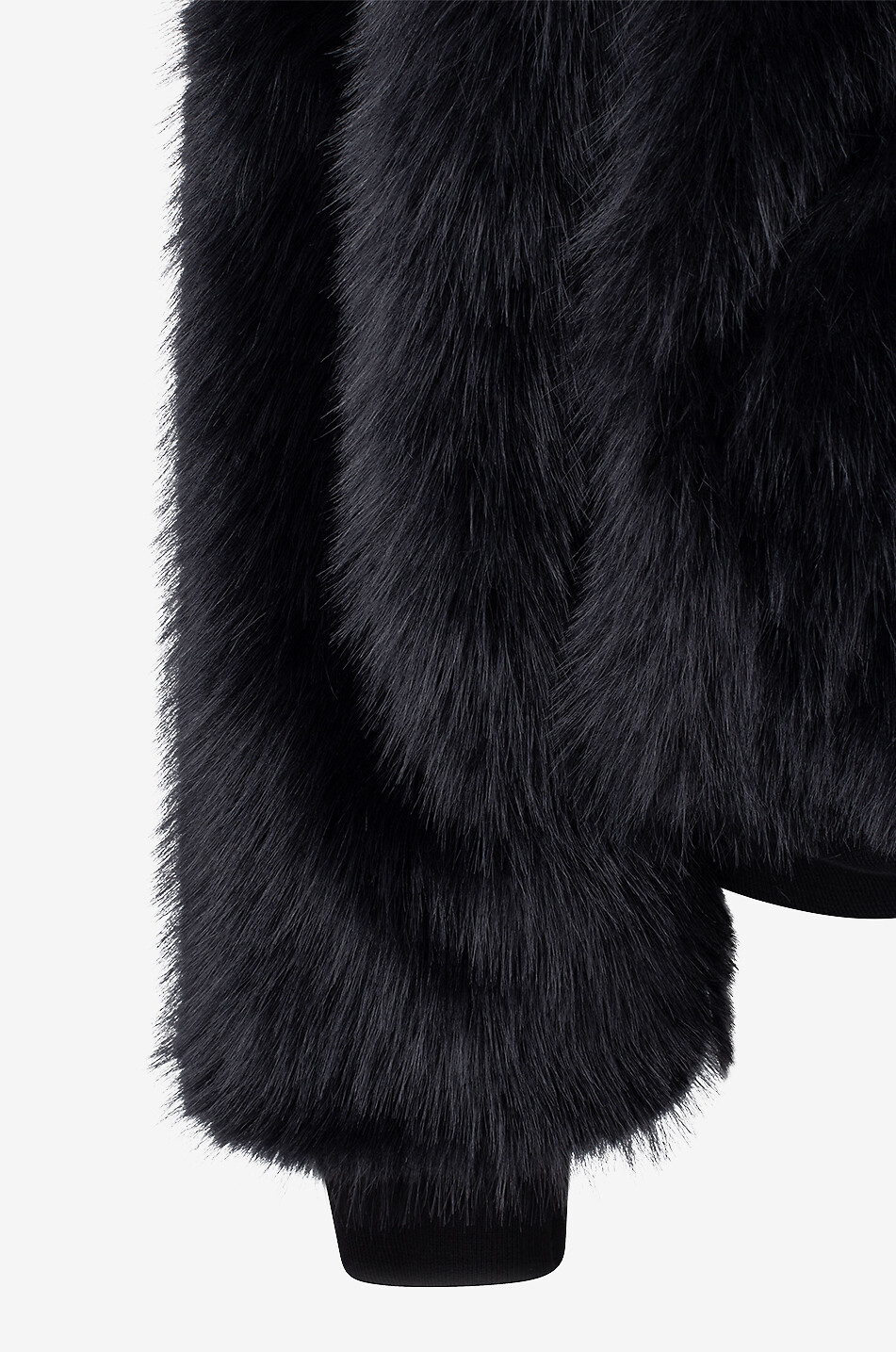 BALENCIAGA Veste en fourrure synthétique à capuche Ski Femme NOIR 3