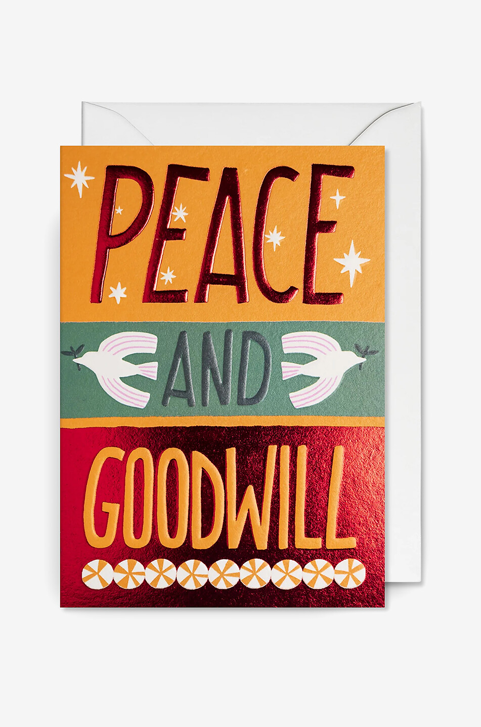 LAGOM DESIGN Peace and Goodwill greeting card Home MULTI COLOURED 2