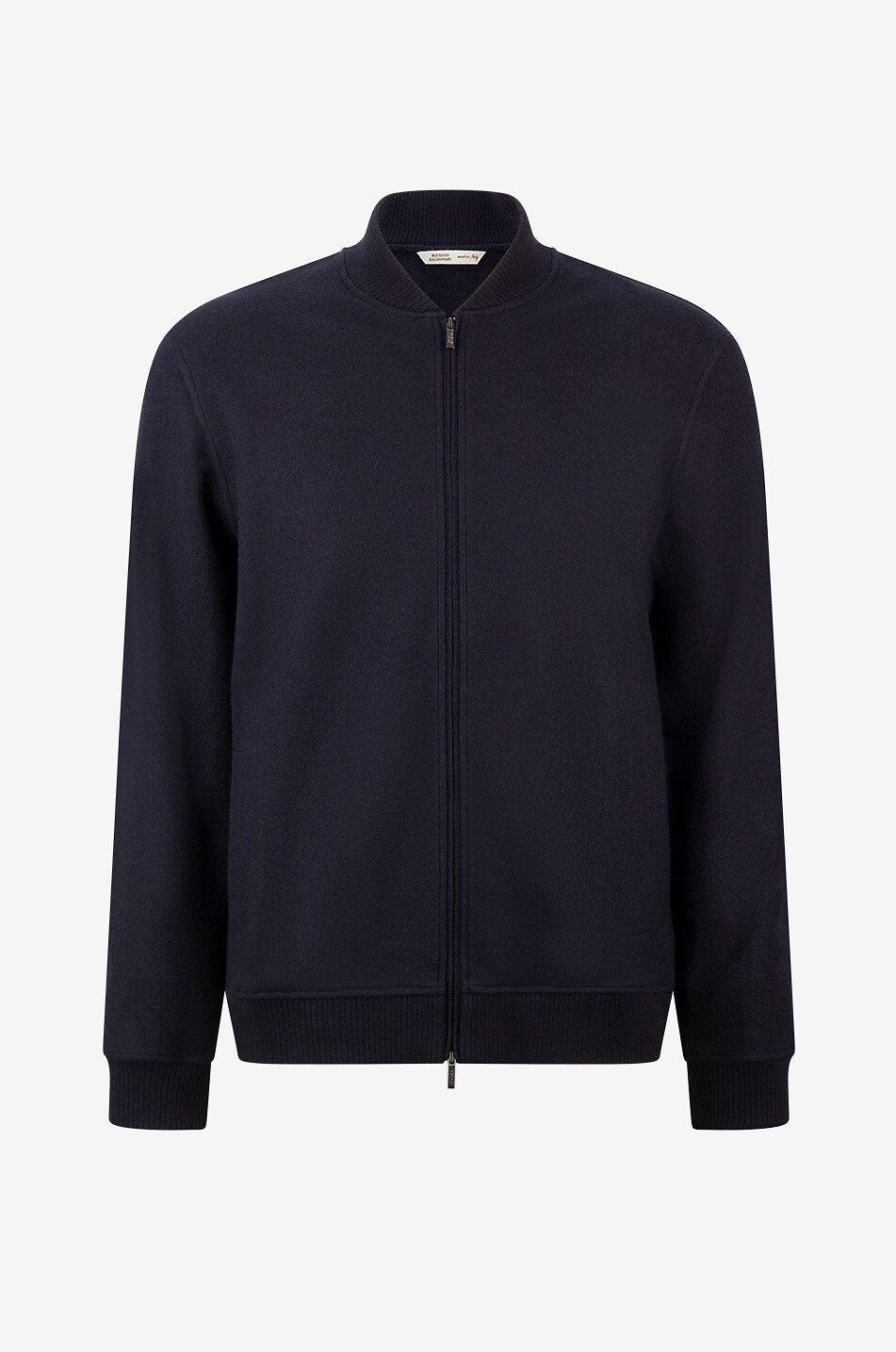 MAURIZIO BALDASSARI Cashmere high-neck bomber jacket Men DARK BLUE 1