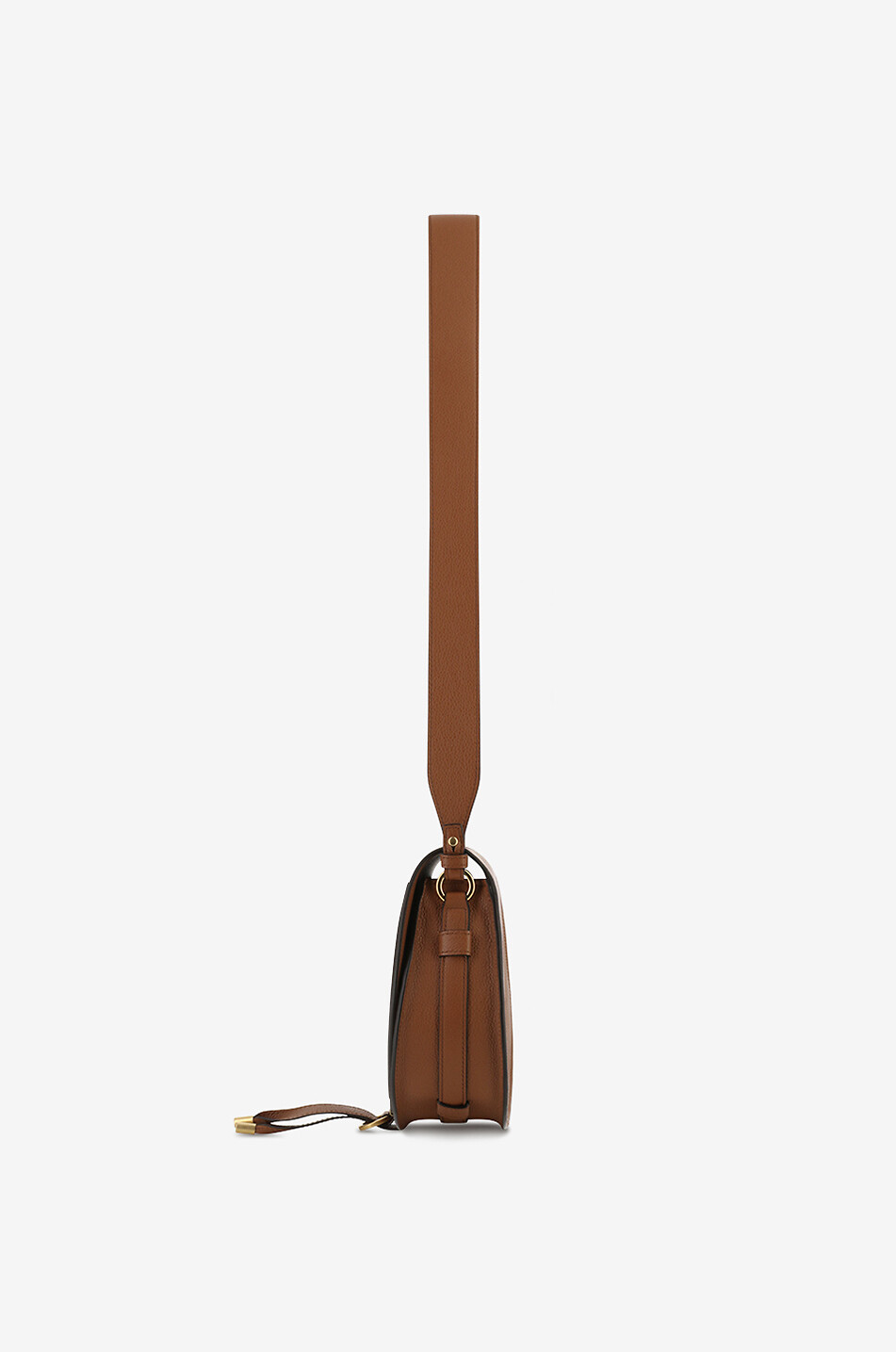 CHLOE Schultertasche aus genarbtem leder Marcie Saddle Damen MITTELBRAUN 3