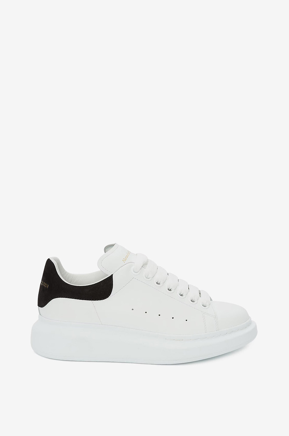ALEXANDER McQUEEN Oversized leather and suede sneakers Women WHITE 1