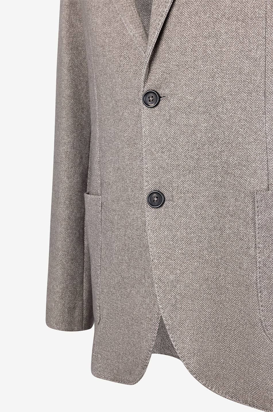 CIRCOLO 1901 Herringbone single-breasted jersey blazer Men BROWN 3