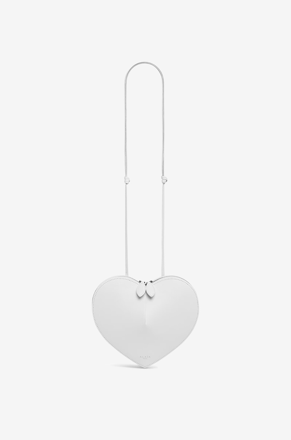 ALAÏA Sac porté épaule en cuir Le Coeur Femme BLANC 1