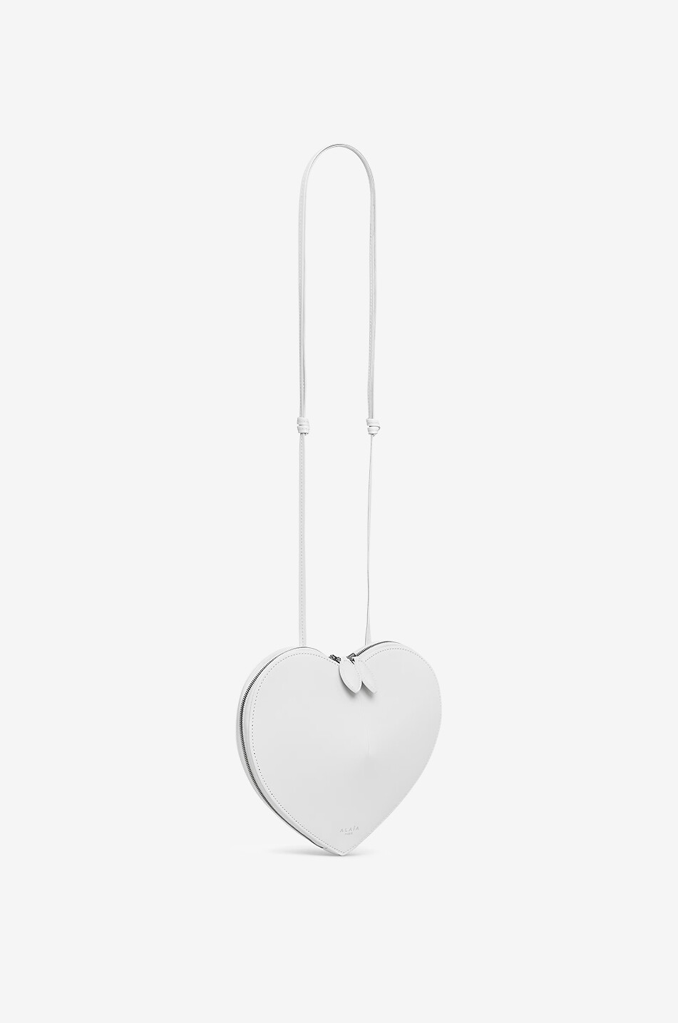 ALAÏA Sac porté épaule en cuir Le Coeur Femme BLANC 2