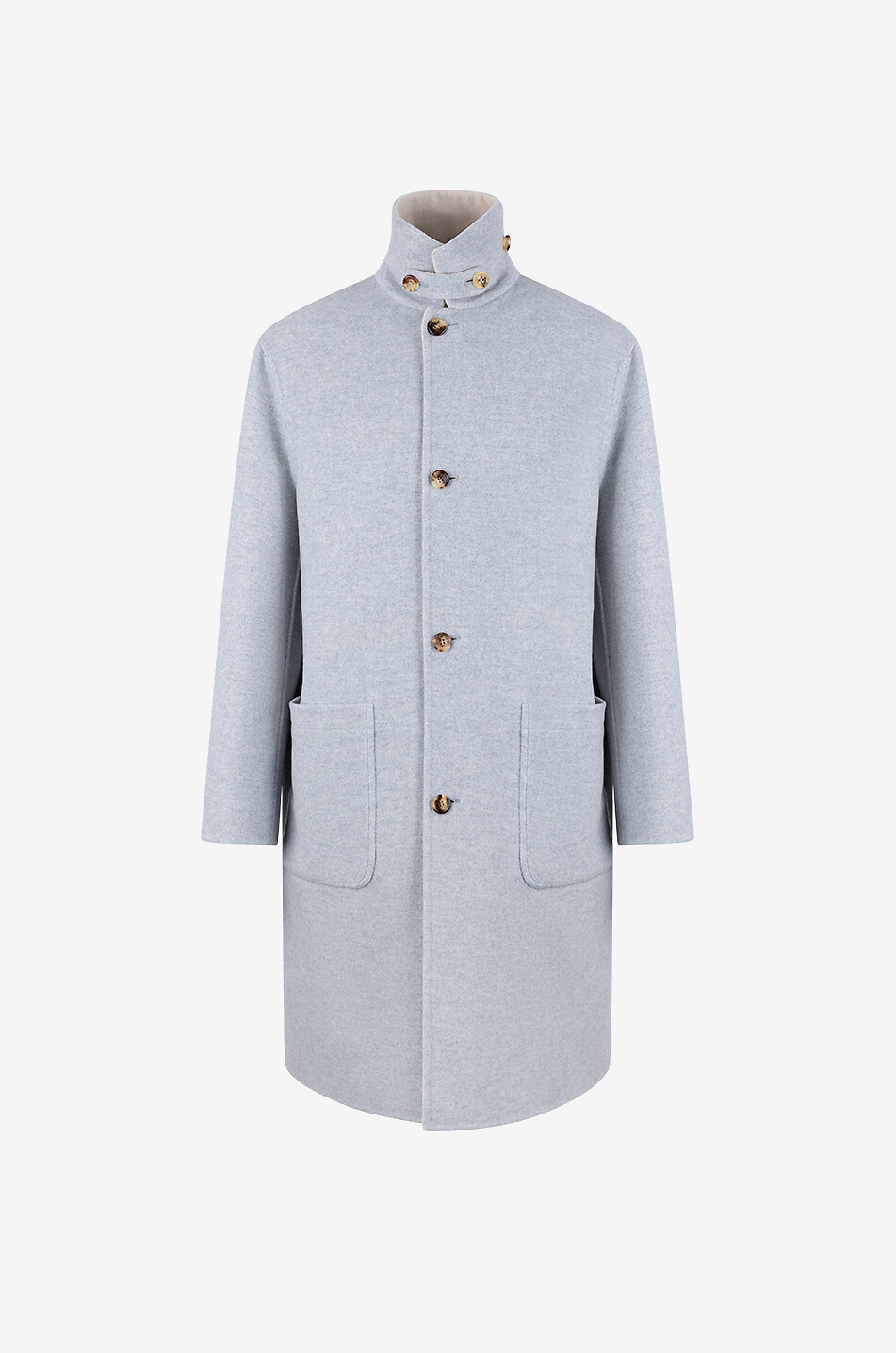 Reversible double-face cashmere coat
