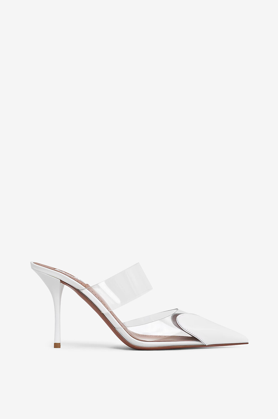 ALAÏA Le Coeur 90 semi-clear heeled mules Women WHITE 2